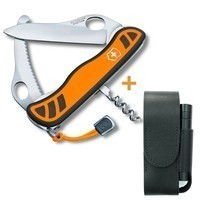 Комплект Нож Victorinox Hunter XS 0.8331.MC9 + Кожаный чехол + Фонарь