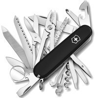 Комплект Нож Victorinox SwissChamp Black 1.6795.3 + Чехол с фонариком Police