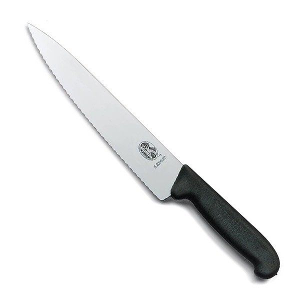 Кухонный разделочный нож Victorinox Fibrox Carving серрейтор 22см 5.2033.22