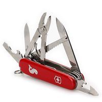 Комплект Нож Victorinox Angler Red 1.3653.72 + Чехол с фонариком Police