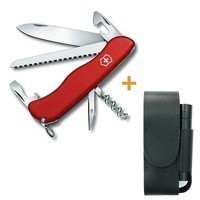 Комплект Нож Victorinox Rucksack 0.8863 + Кожаный чехол + Фонарь