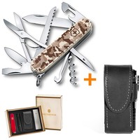 Комплект Нож Victorinox Huntsman 1.3713.941 + Чехол с фонариком Police